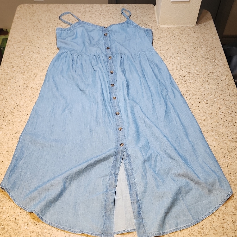 Nordstroms Rack Light Blue Button-Down Dress M